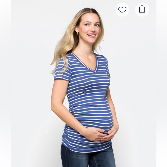 Maternity V-Neck Top - Picture 3 of 3